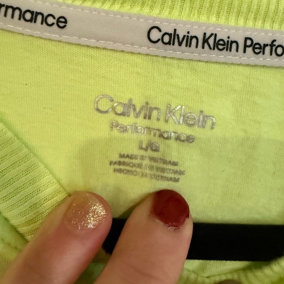 Calvin Klein Bright Green Crop Top - Picture 3 of 4